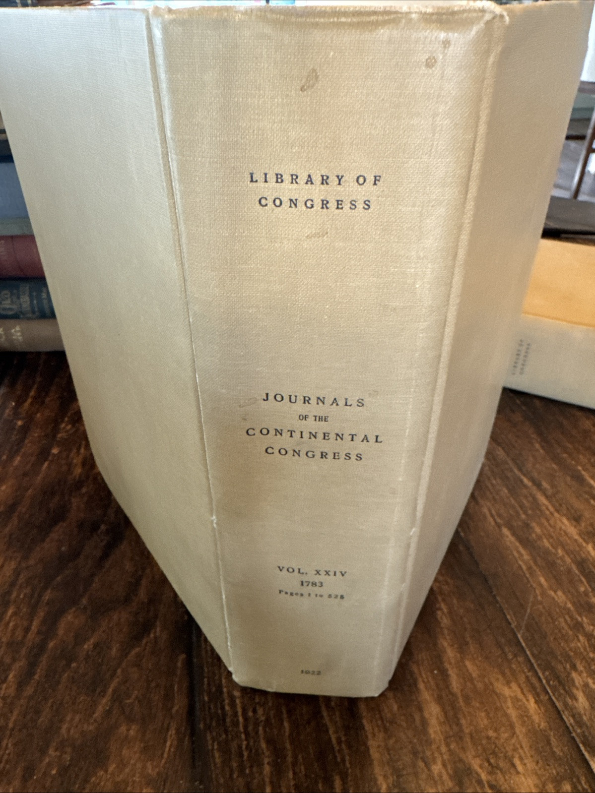 Antique 1922 Journals of the Continental Congress 1774-1789 Volume XXIV 1783