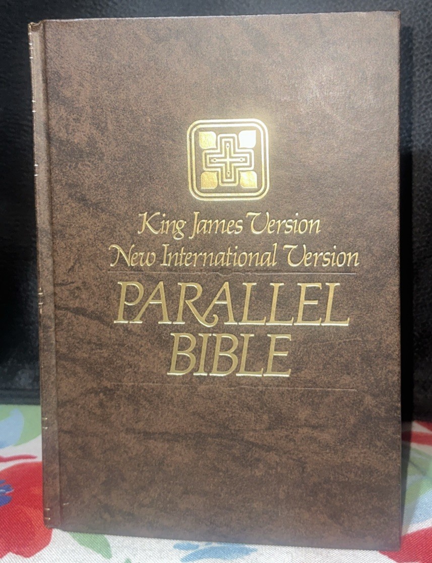 1985 The NIV / KJV Parallel Bible HC VG Complete Book Jesus Lord God King James