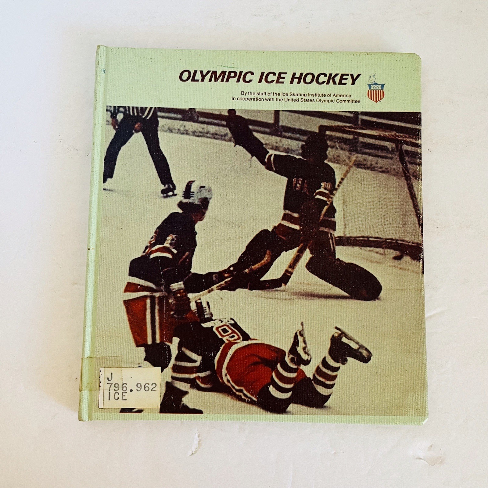 1980 Olympic Ice Hockey Book 1979 Vintage Lake Placid Era Hardcover HC Library