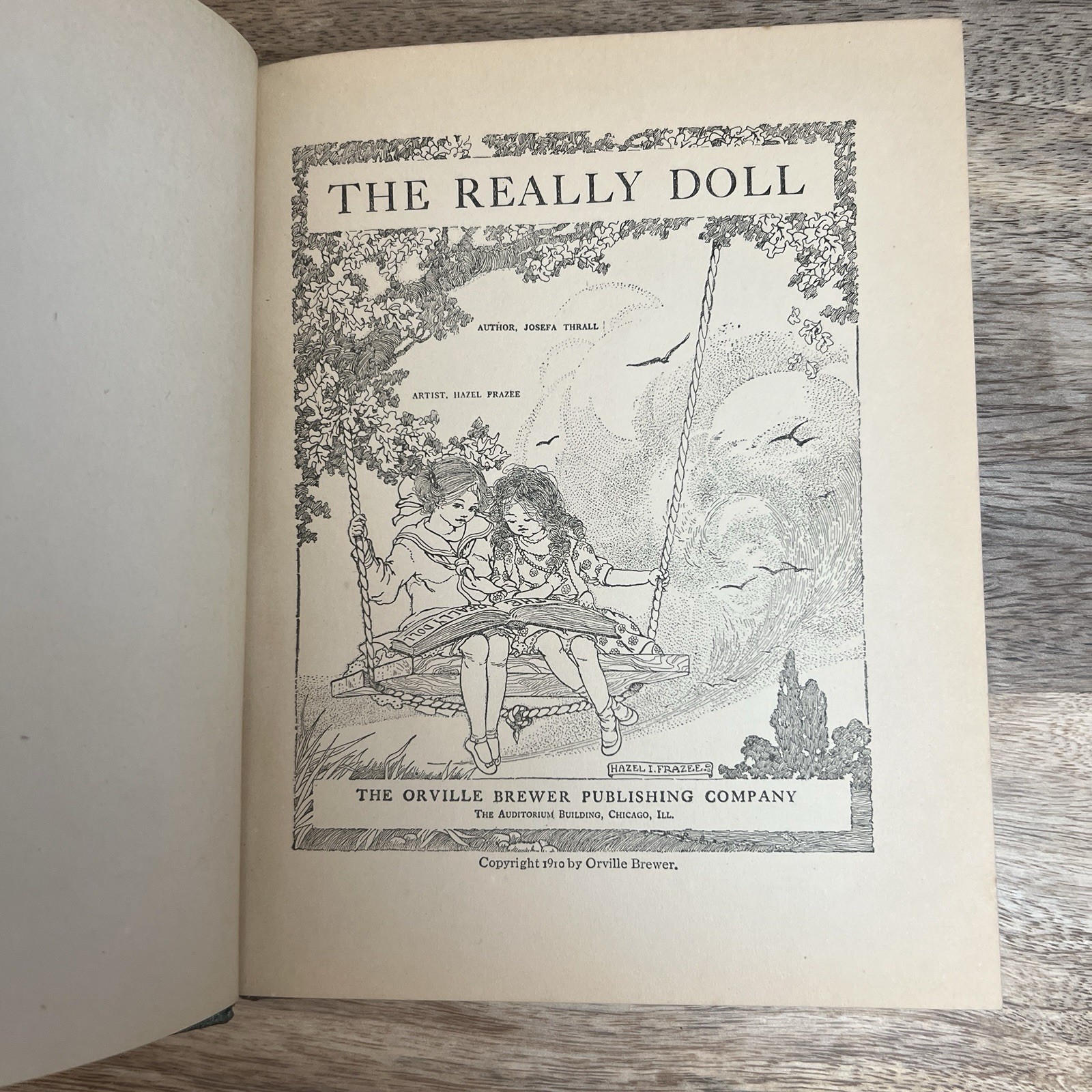 The Really Doll Josefa Thrall 1910 1st Edition Gilt Antique Children’s Book