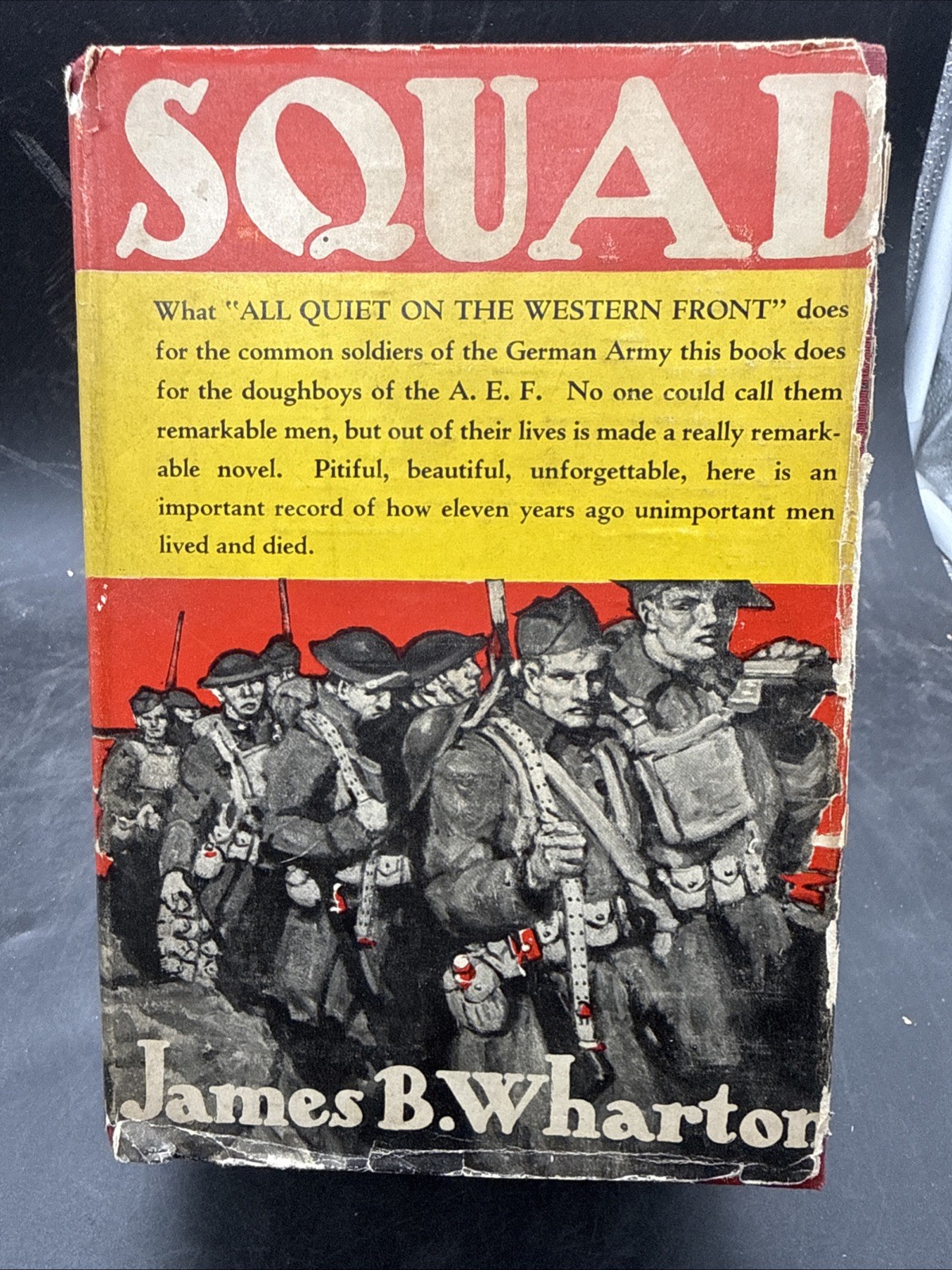 1928 SQUAD HC/DJ James B Wharton Coward-McCann First 1st Edition WWI AEF
