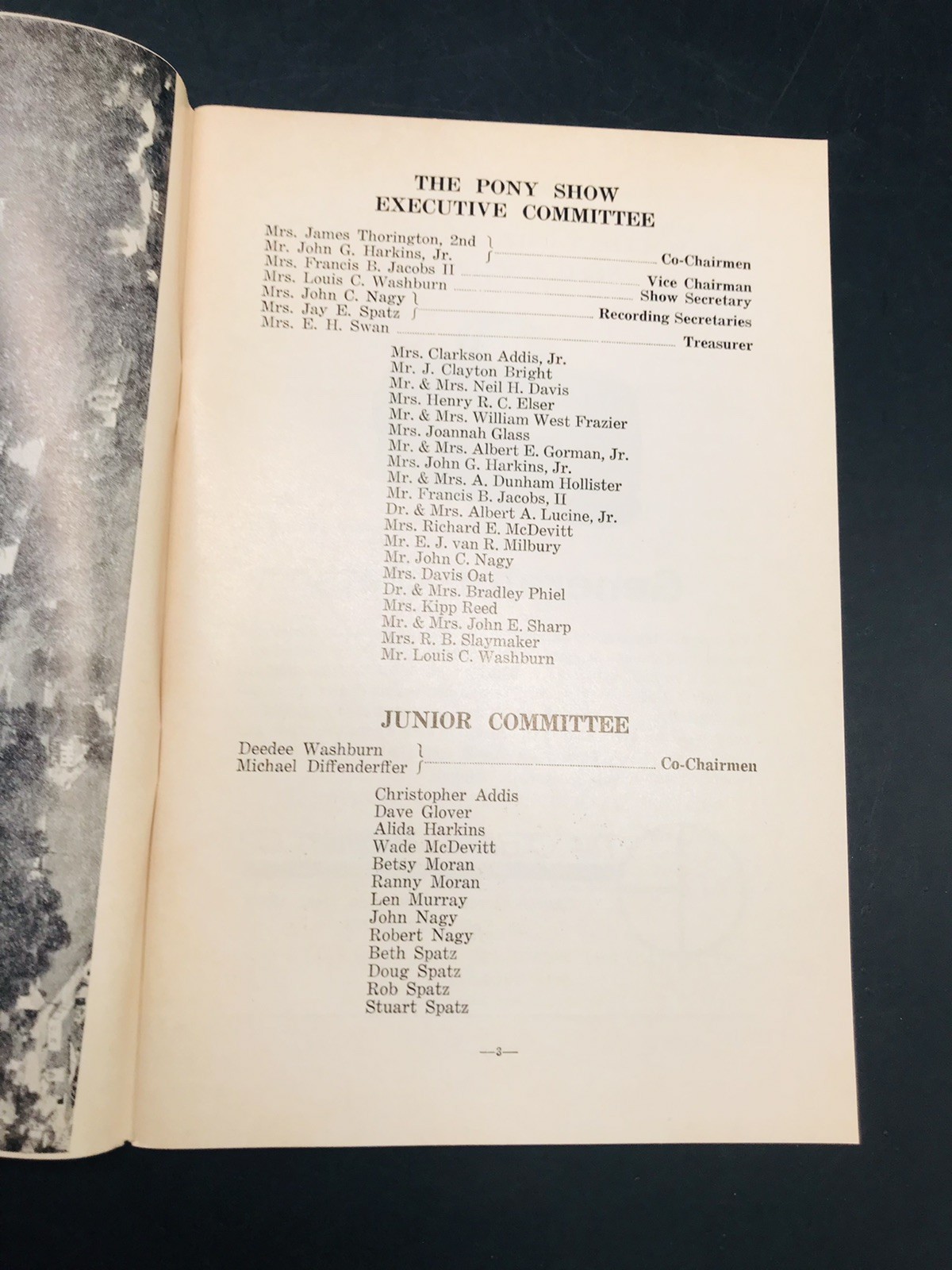 1953 Pony Show Catalog Program Horses Chester County Hospital Malvern PA 6×9