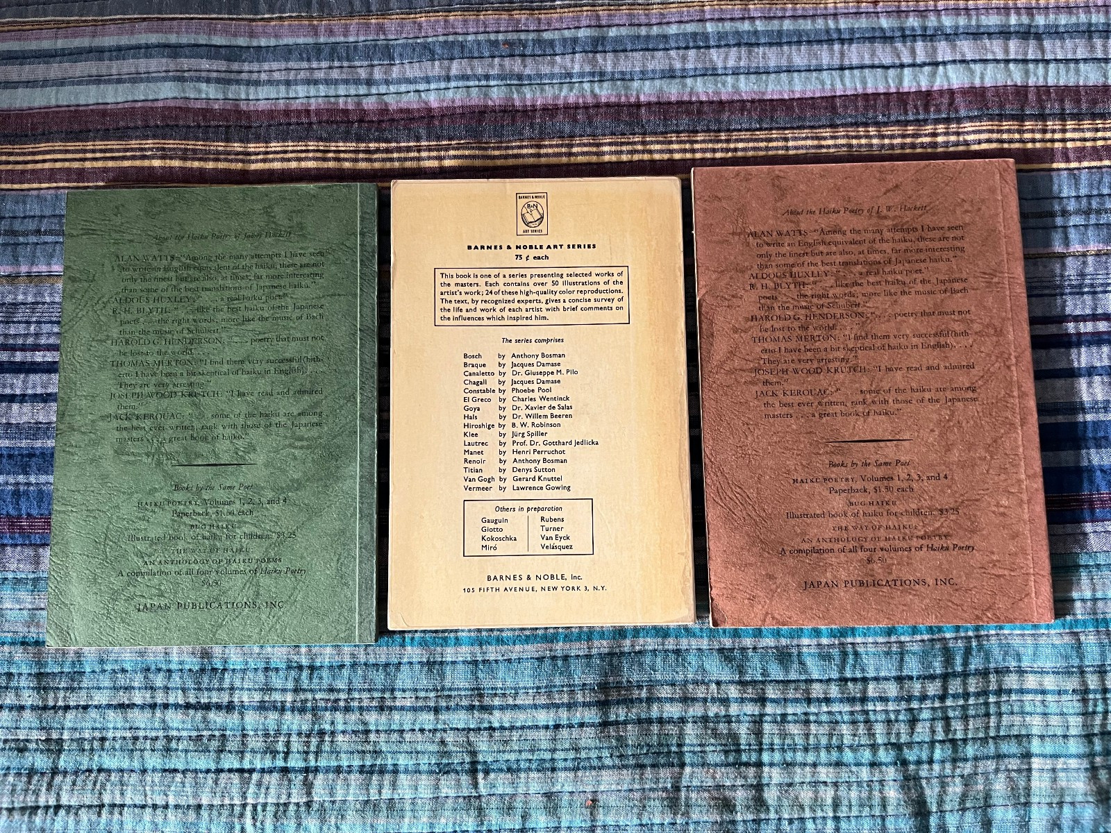 Haiku Poetry vol. 1 & 2 by James Hackett + Hiroshige -Barnes and Noble 1963 book