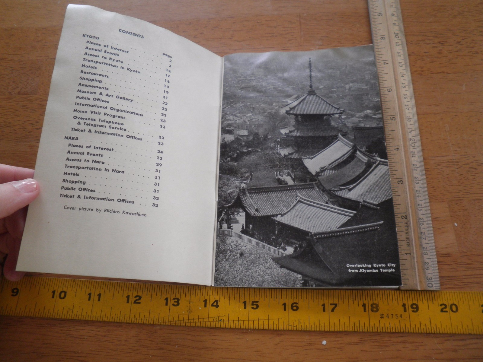 How to see Kyoto Nara Japan Tourist Association 1950’s guide booklet w/ pictures