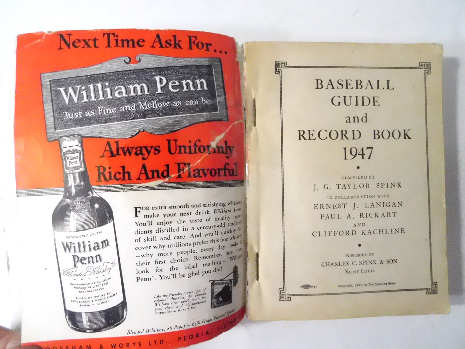 1947 SPINK Official Baseball Guide & Record Book-Harry „The Cat“ Brecheen Cover