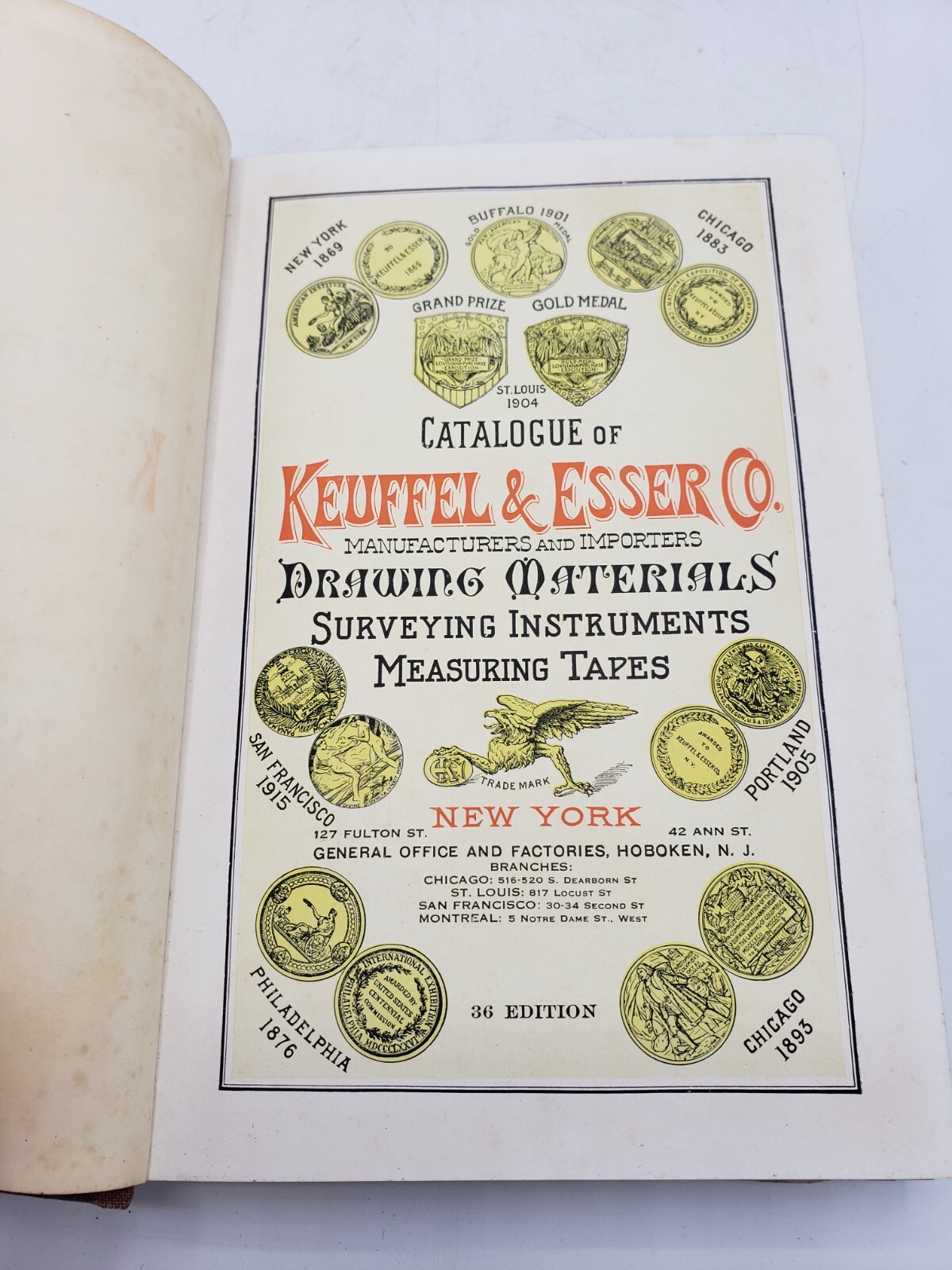 Antique Keuffel & Esser Co. Complete Catalogue Book 1921 Edition 36 Nice Example