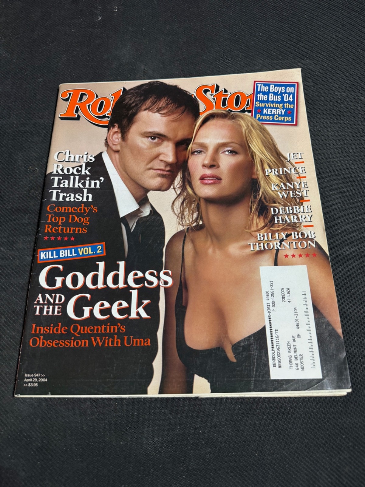 ROLLING STONE Magazine #947 April 29th 2004 – QUENTIN TARANTINO & UMA THURMAN