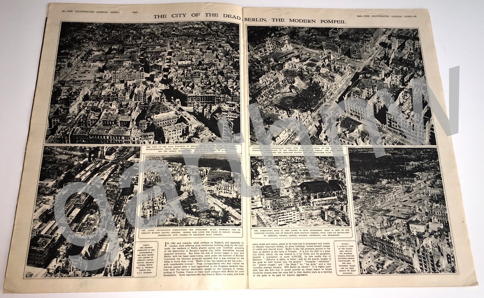 BOMBED OUT BERLIN 1945 PICTORIAL BRITISH OCCUPY GERMANY * POTSDAM * JAPAN MAP