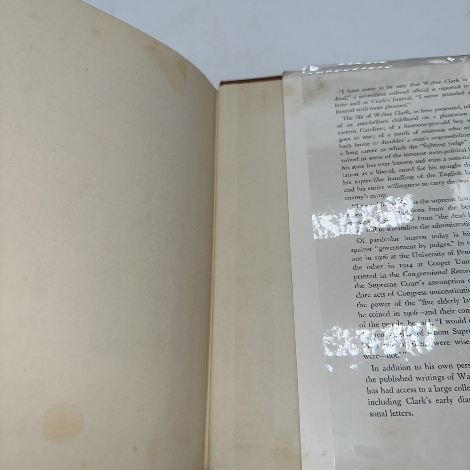 Walter Clark Fighting Judge by Aubrey Lee Brooks Chapel Hill Press 1944 SIGNED