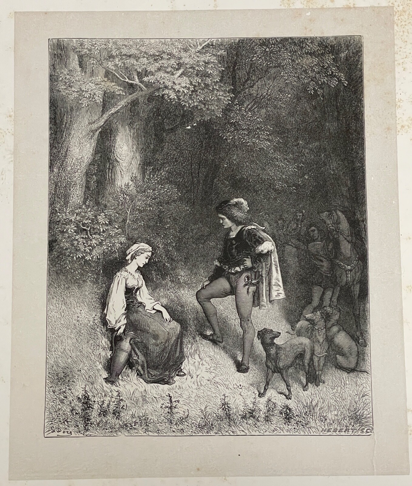 GUSTAVE DORÉ – Original FAIRY TALES BY PERRAULT Wood Engraving, 1862 – THE FAIRY