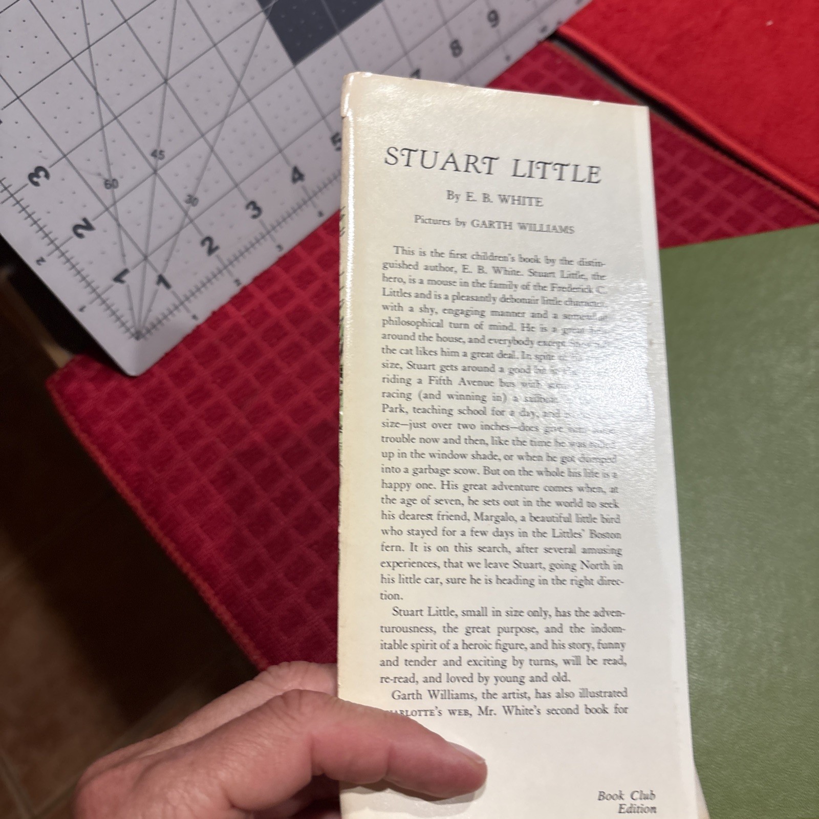 Stuart Little by E. B. White- 1945 -BOOK CLUB EDITION- Hardcover – Harper & Row