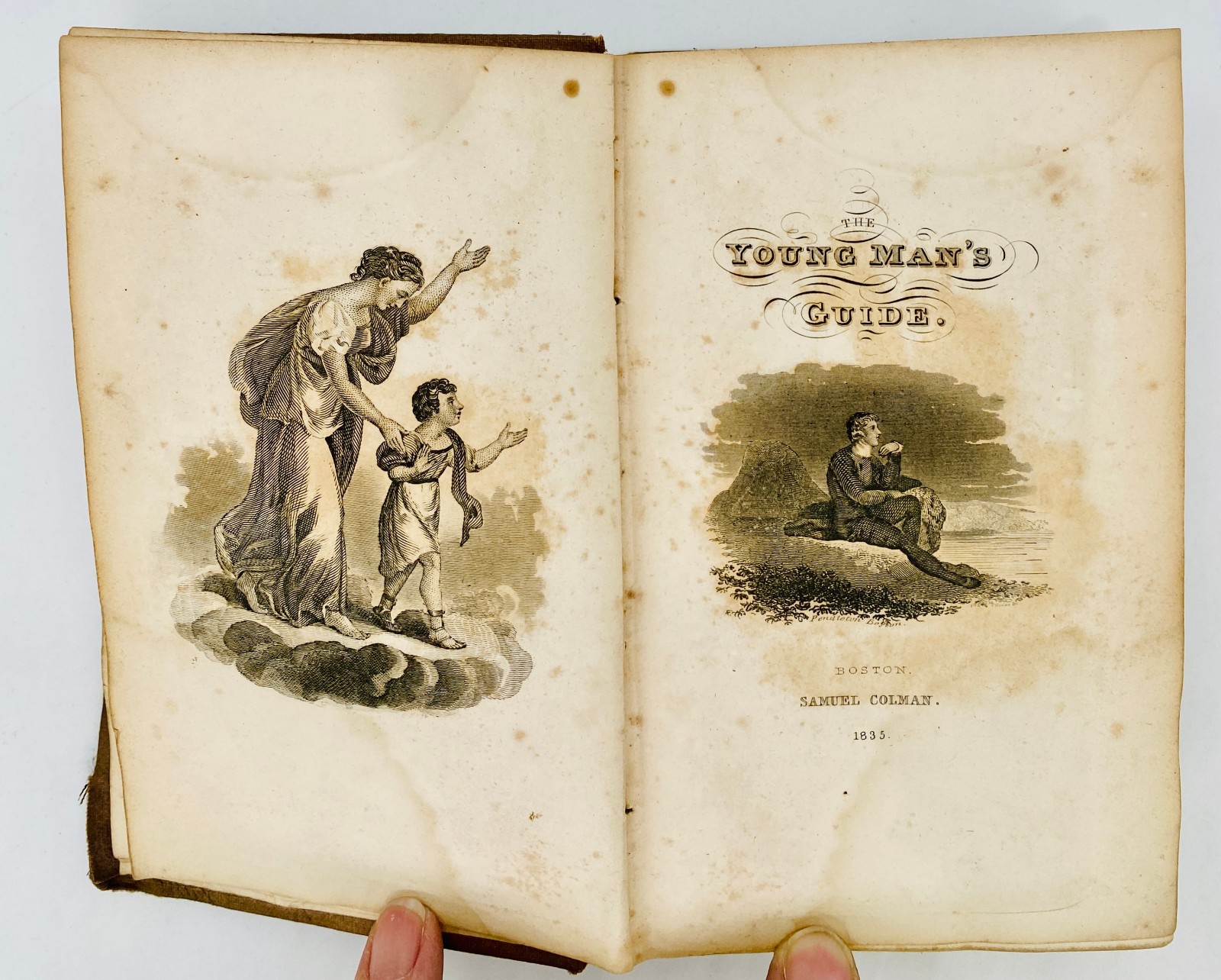 1835 Young Man’s Guide by Alcott Smoking Tobacco Temperance Gambling Licentious