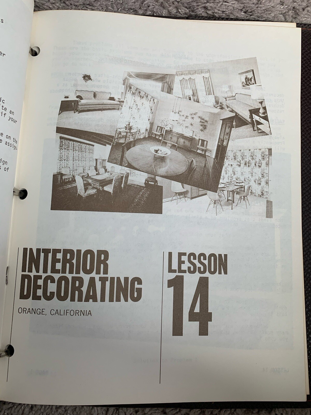 Vintage 1968 Interior Decorating Course Harvey Emerson Lessons 1 to 15 – NY FIT