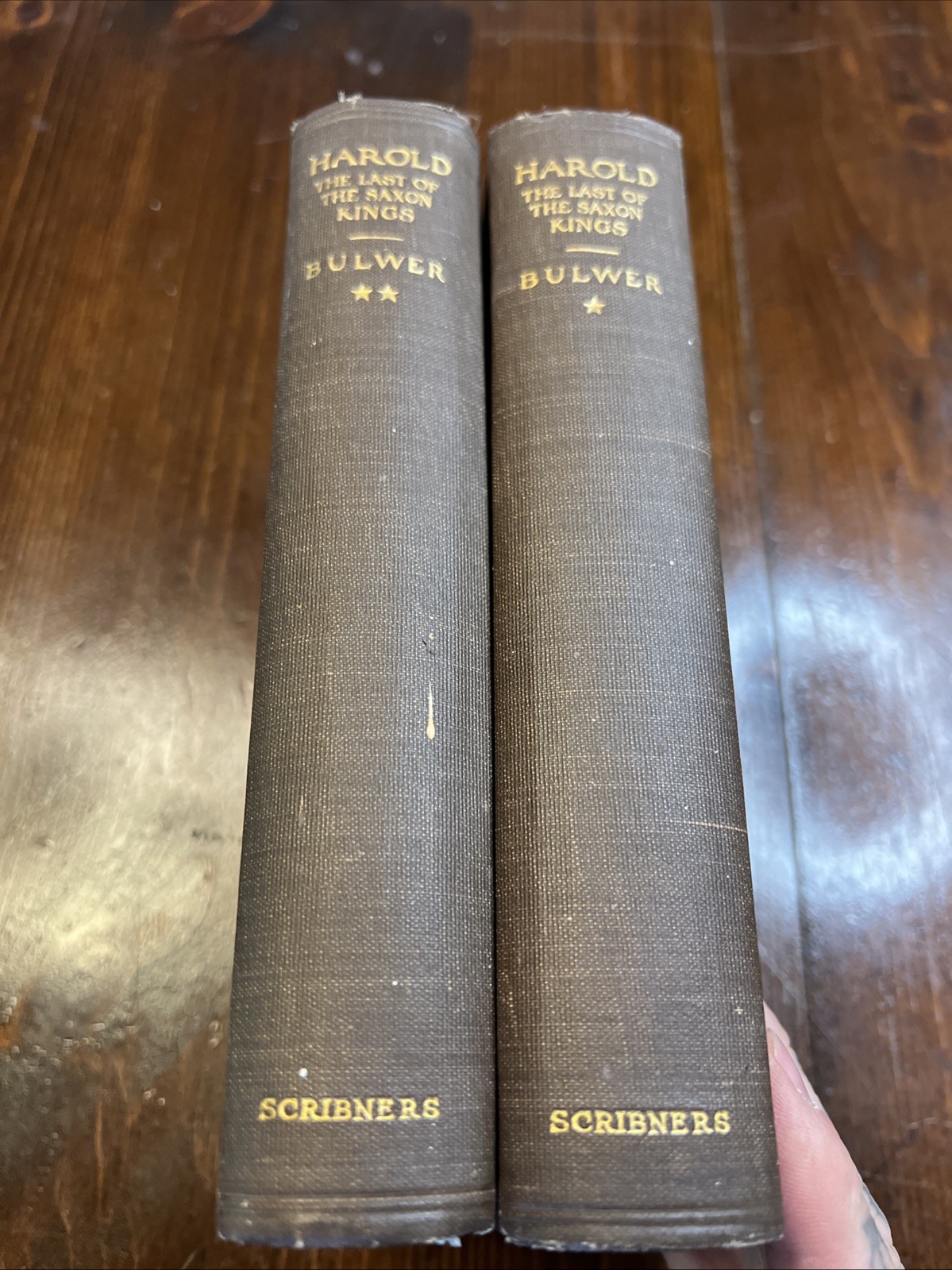 1903 Harold Last of the Saxon Kings Vol I & II Bulwer-Lytton Scribner HB Illus