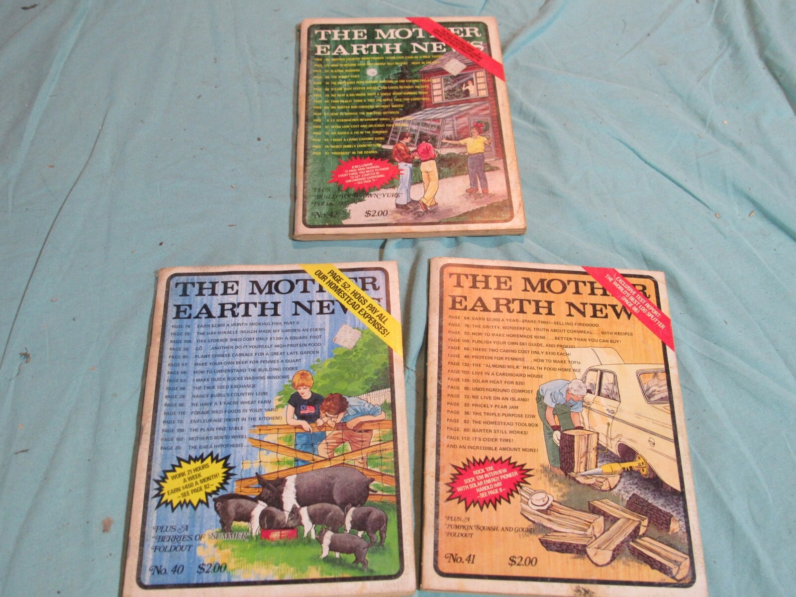 Mother Earth News Magazine Lot 1976 3 Issues Gardening Organic Lifestyle Me5