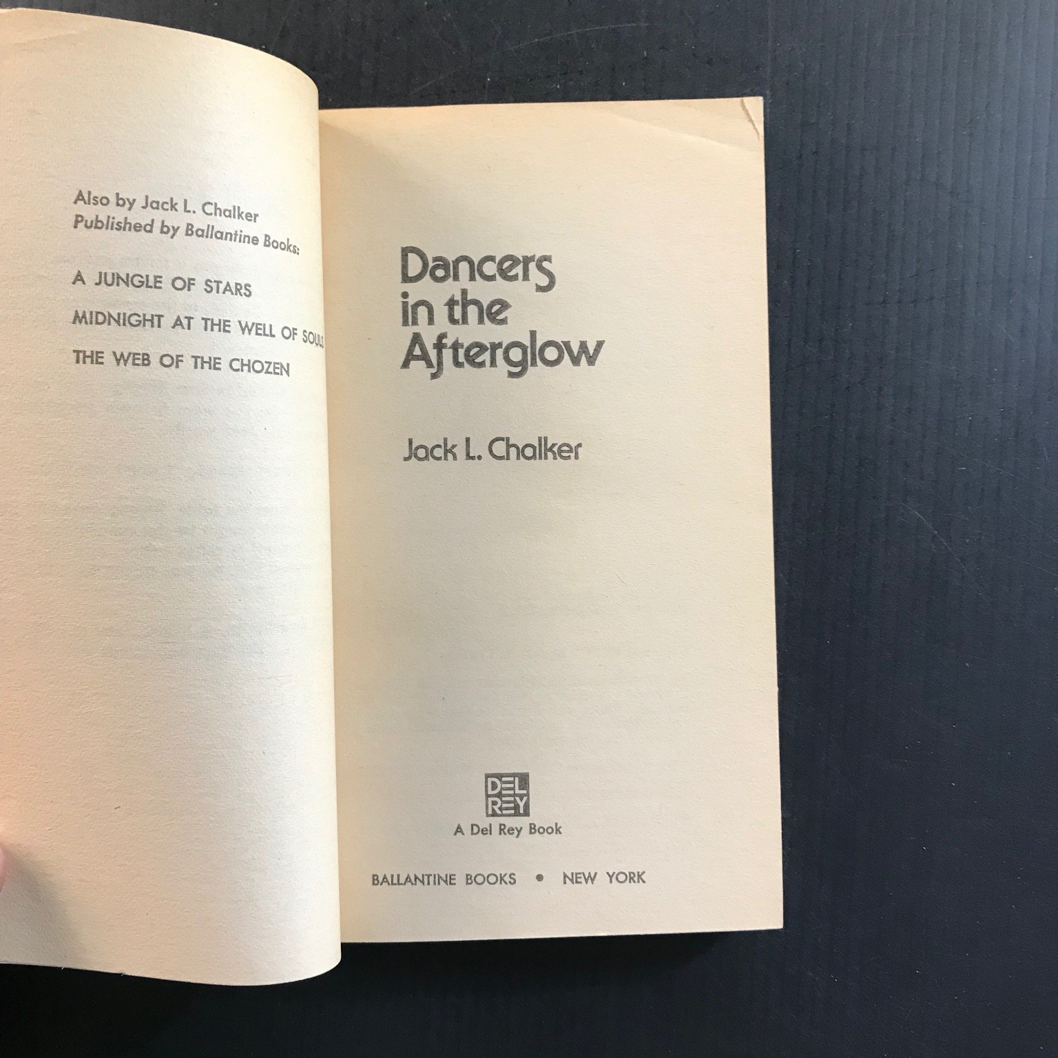 Dancers in the Afterglow Jack L. Chalker 1978 First Edition Science Fiction