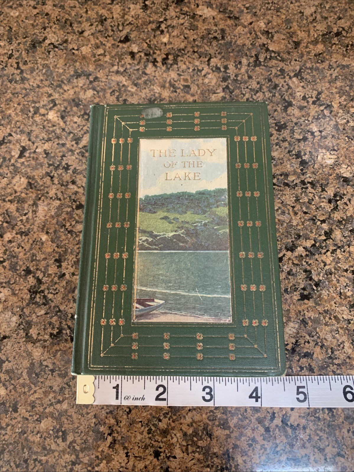 Antique „The Lady of the Lake“ Small Format HC Poetry Book by Sir Walter Scott