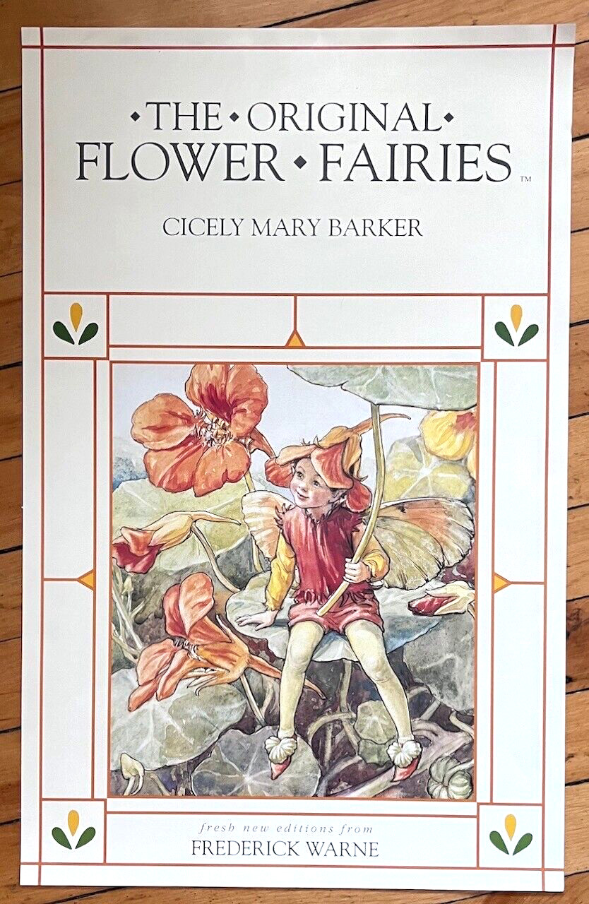 Vintage 1990 „Flower Fairies by Cicely Mary Barker“ poster print – colorful