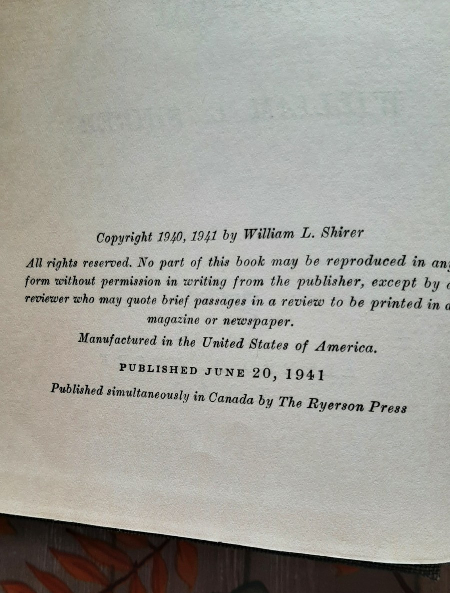 First Edition Hardcover – Berlin Diary by William L. Shirer – 1941