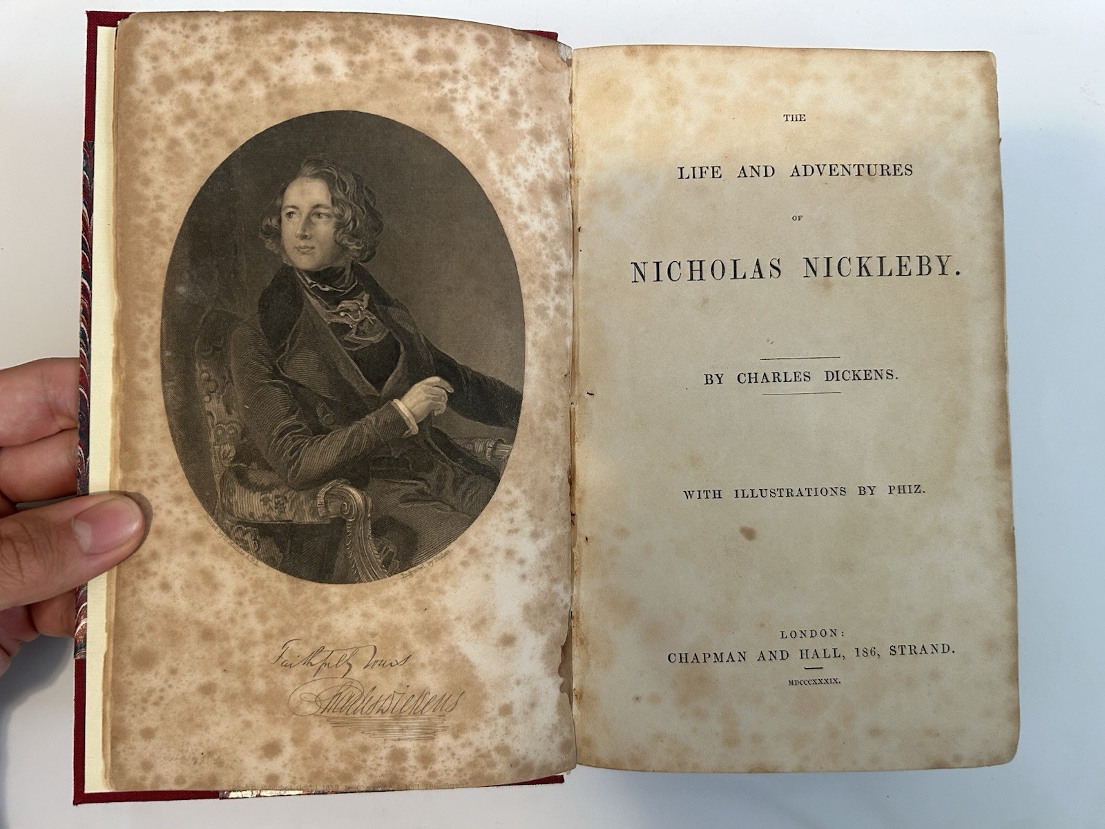 1839 1ST EDITION FIRST ISSUE Nicholas Nickleby Charles Dickens Phiz Illustrated