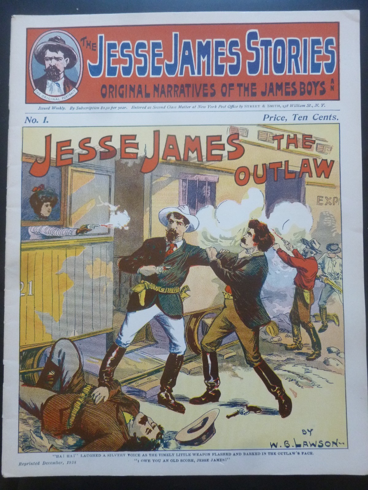 US Dime Novel – JESSE JAMES STORIES No. 1 (1938) – Film Tie-In