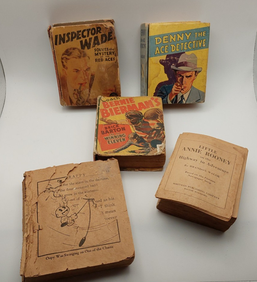 Lot of 5 Vintage Big Little Books Fragile Mixed Condition Read/Restore
