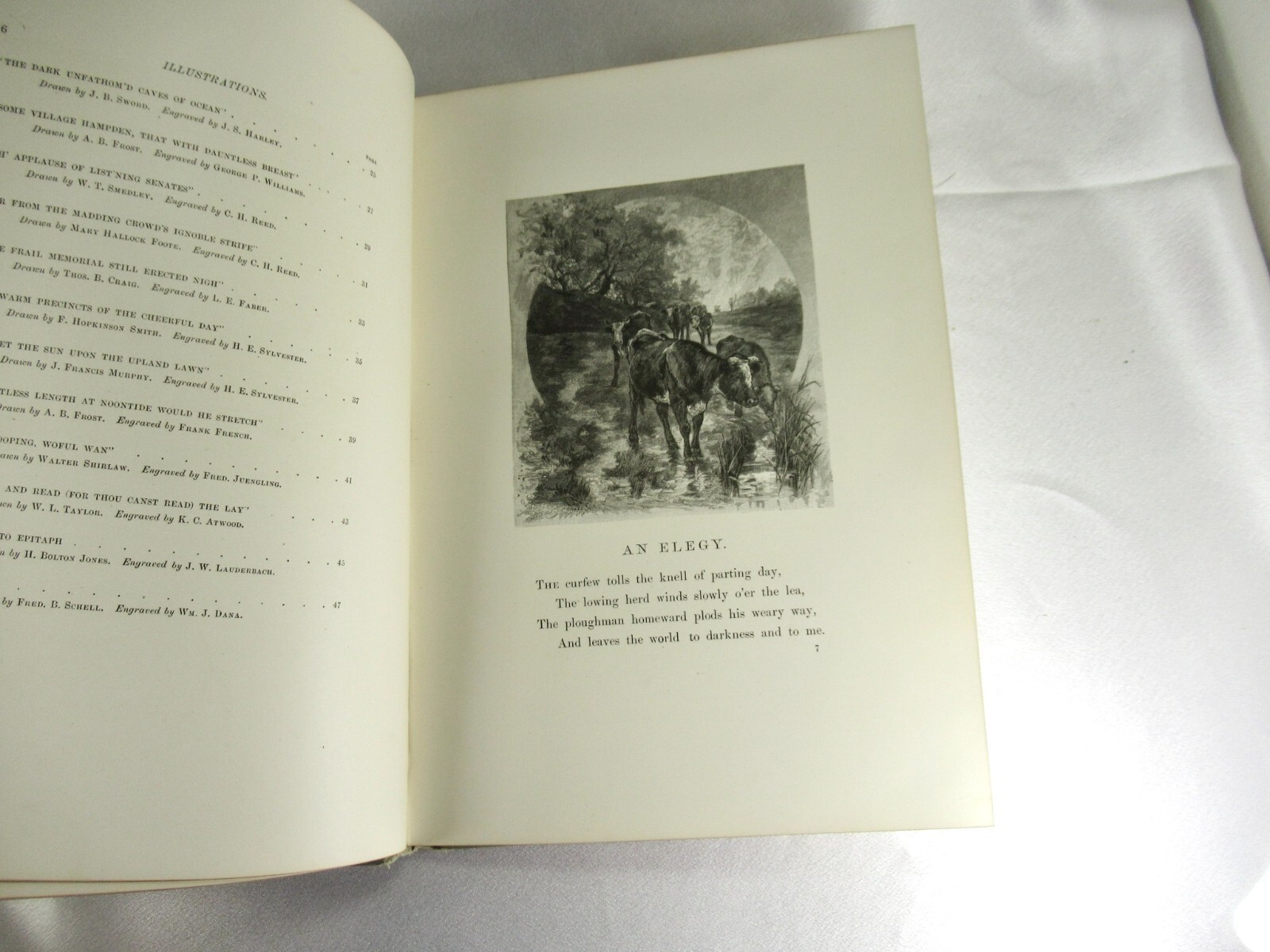 1885 GRAY’S ELEGY ARTIST’S ED THOMAS GRAY LIPPINCOTT HB 22 ENGRAVINGS A B FROST