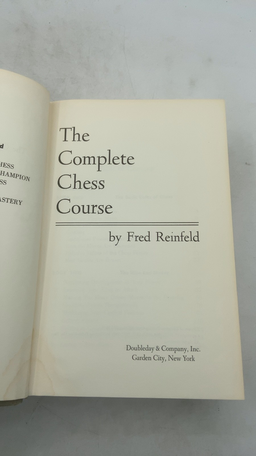 The Complete Chess Course Fred Reinfeld Hardcover 1959