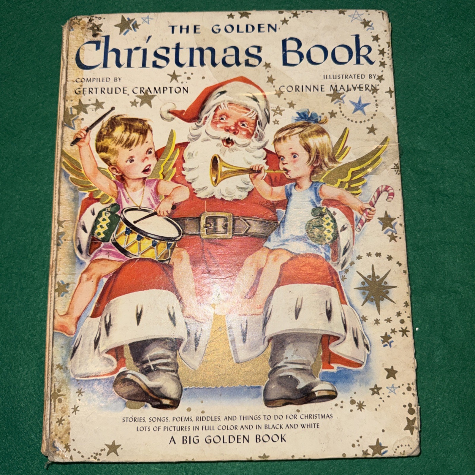The Golden Christmas Book 1st Edition 1947 Gertrude Crampton Corinne Malvern
