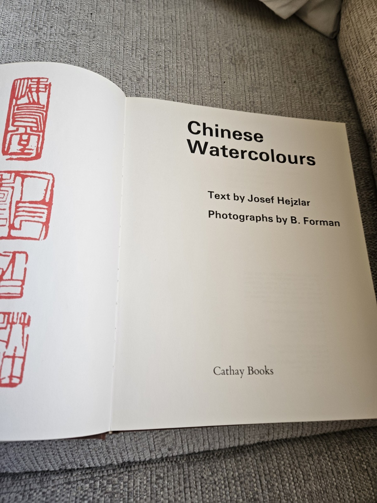 Chinese Watercolours Hardback Book Art Josef Hejzlar Cathay Books Vintage 1981