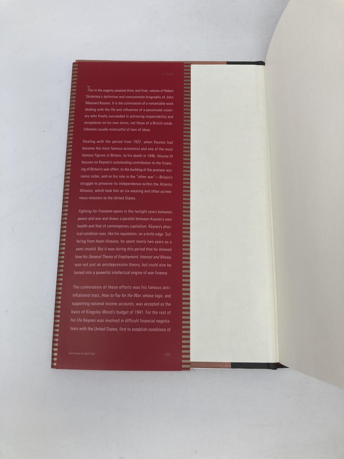 John Maynard Keynes Fighting for Freedom 1937-1946 American by Robert Jacob 1st