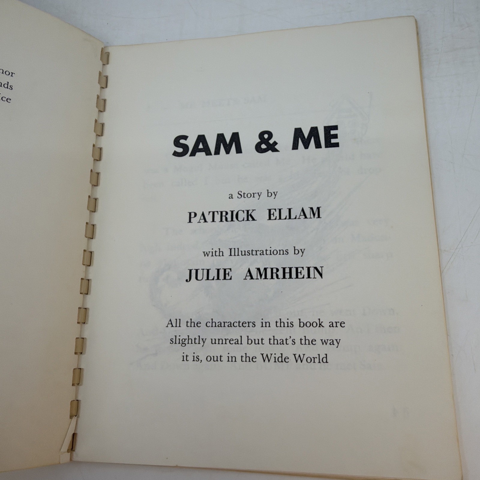 Sam & Me Patrick Ellam 1969 Illustrated Comb Bound Book Minim (AZ92)