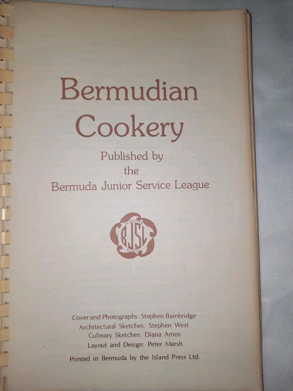 BERMUDIAN COOKERY Bermuda Junior Service League Cookbook 2nd Ed. 1975