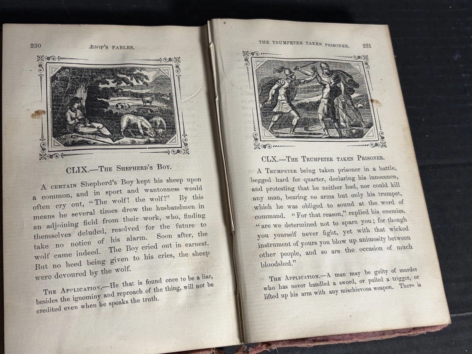 Aesop’s Fables Illustrated 130 Engravings James Miller c1854 HC Samuel Croxall