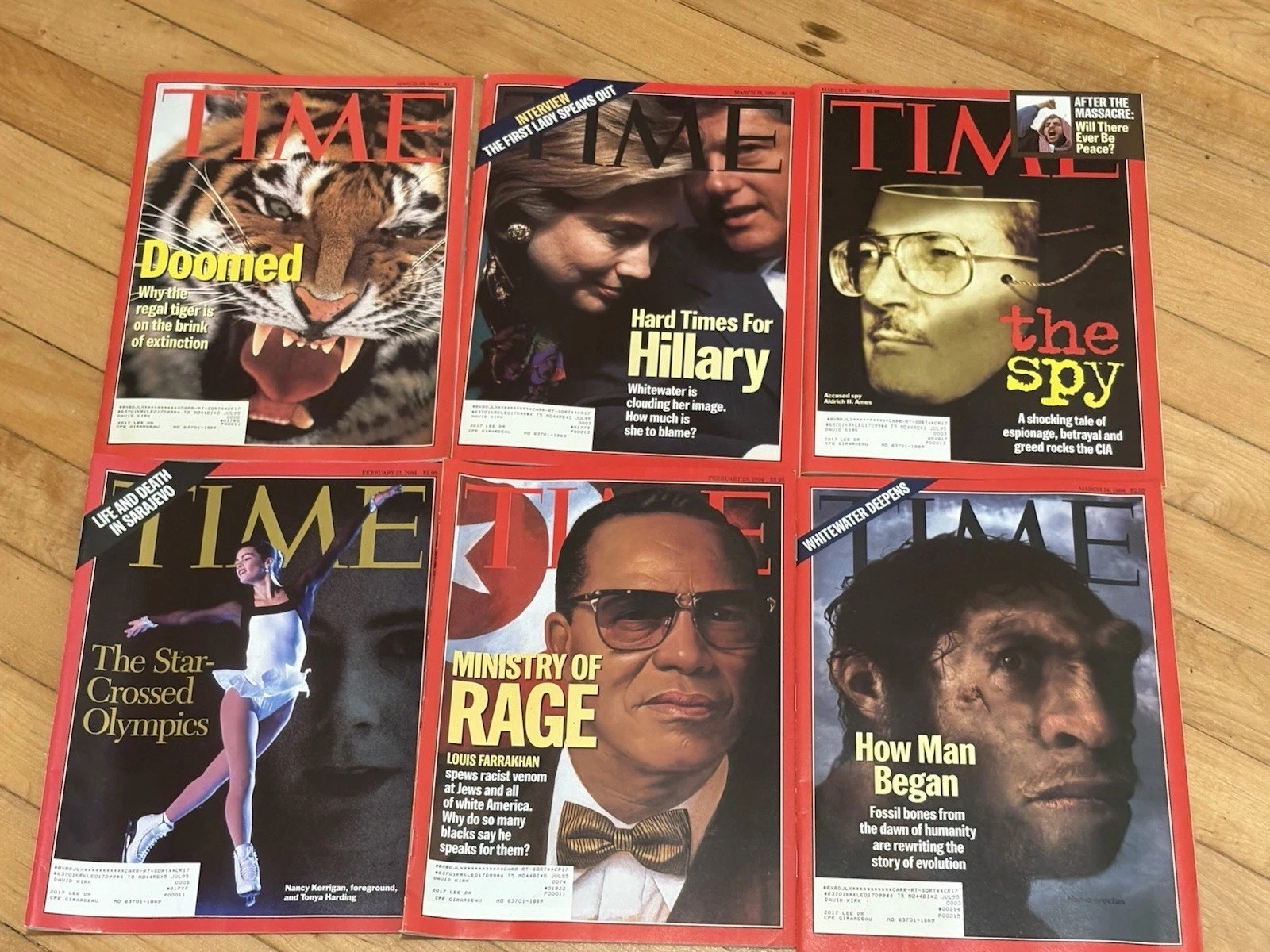 Lot of 6 – TIME Magazines 1994 Issues