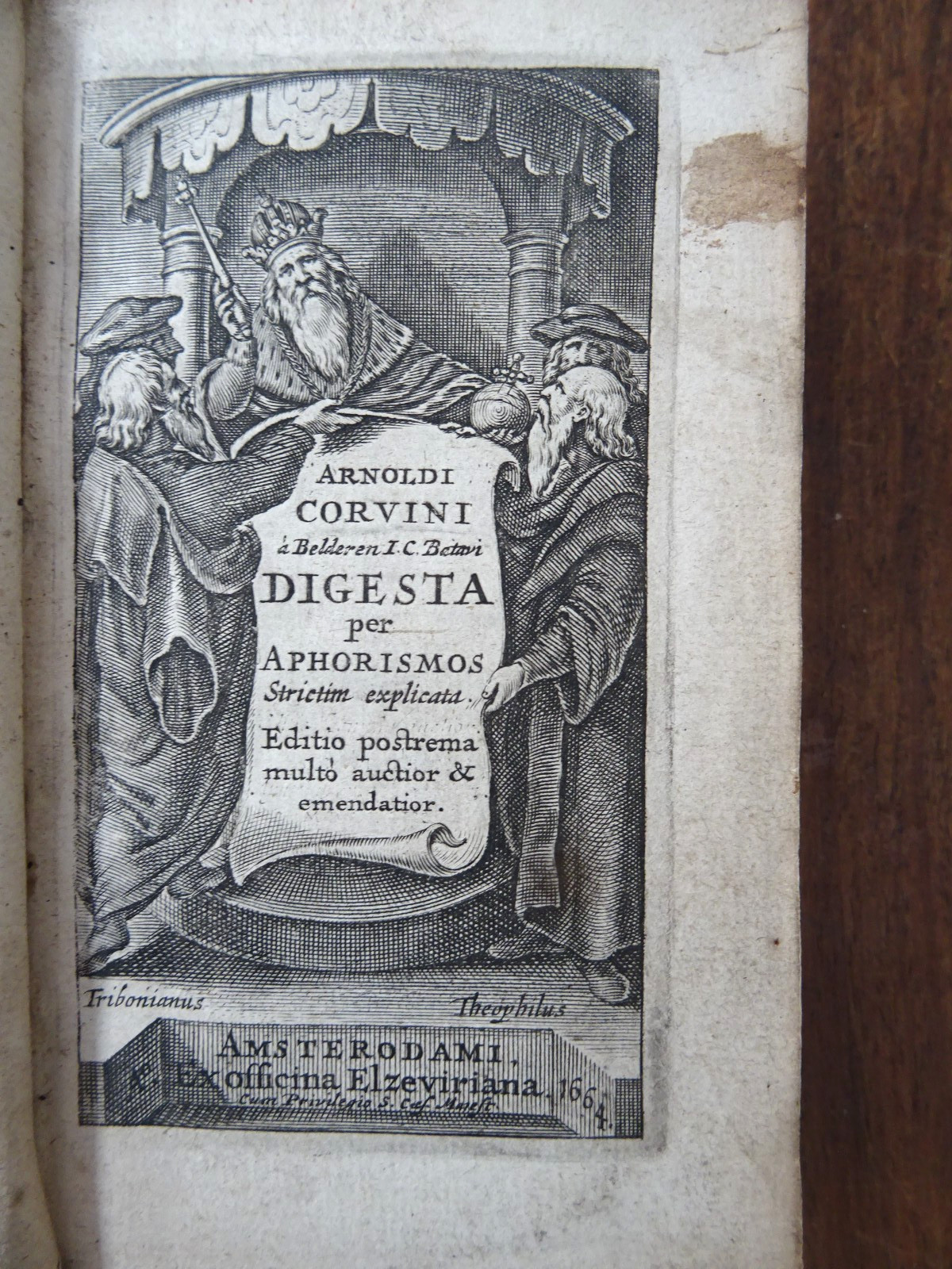 1664 DIGESTA PER APHORISMOS STRICTIM EXPLICATA by ARNOLDUS CORVINUS ROMAN LAW ^
