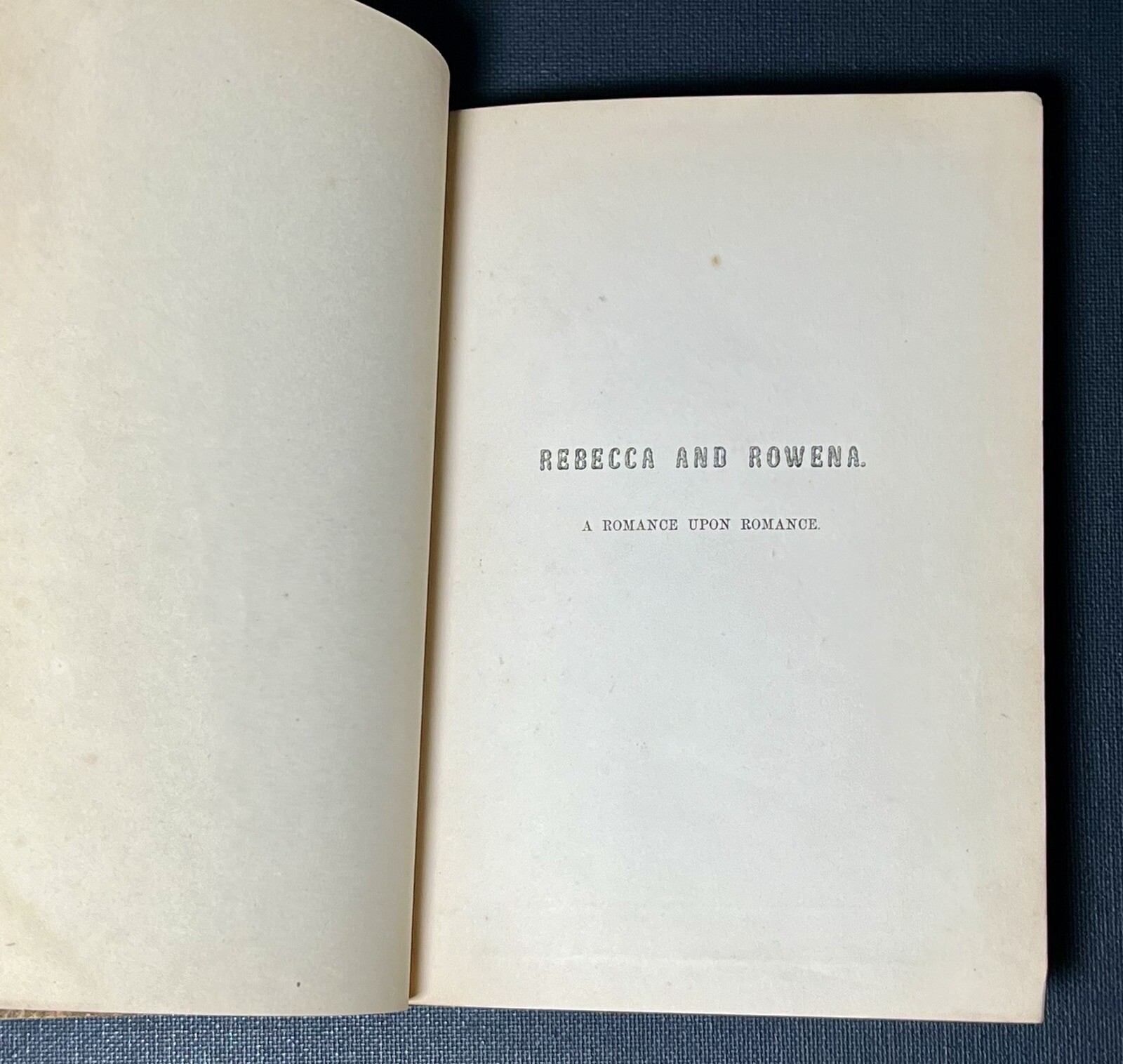 1850 THACKERAY 1st Edition ANTIQUE rare Book BURLESQUE Romance MARRIAGE jealousy