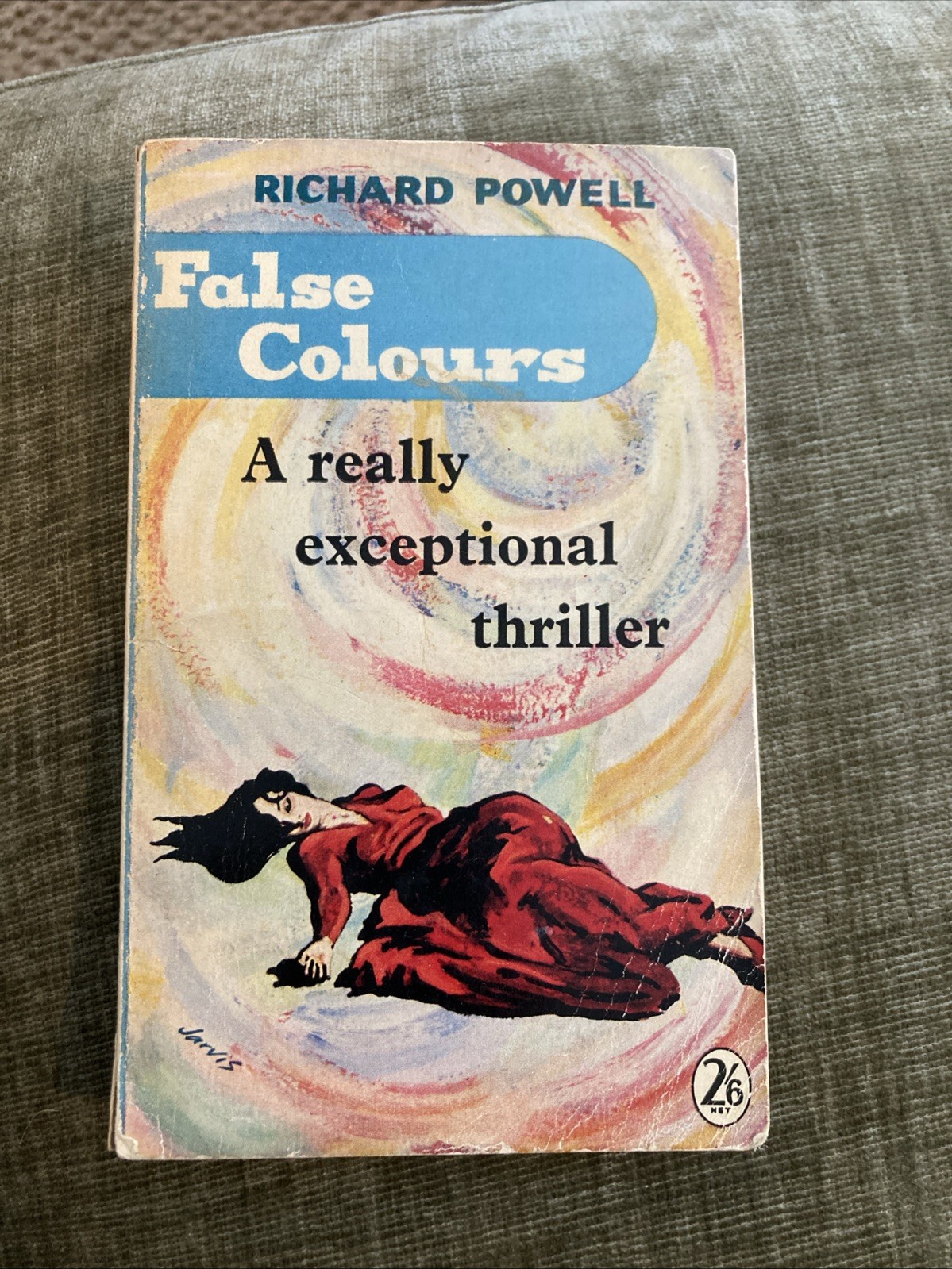 Crime gga Vintage Pb, False Colours by Powell, British Hodder C342, 2nd 1958, G