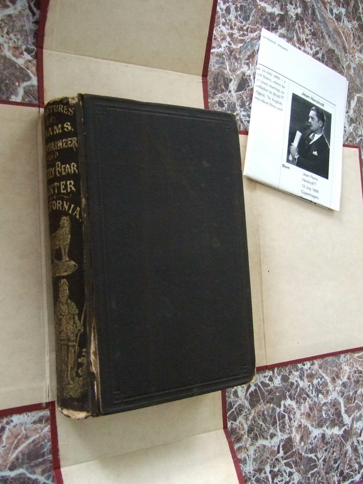 TRUE First Edition 1860 Adventures James Capen Grizzly Adams, Theodore H Hittell