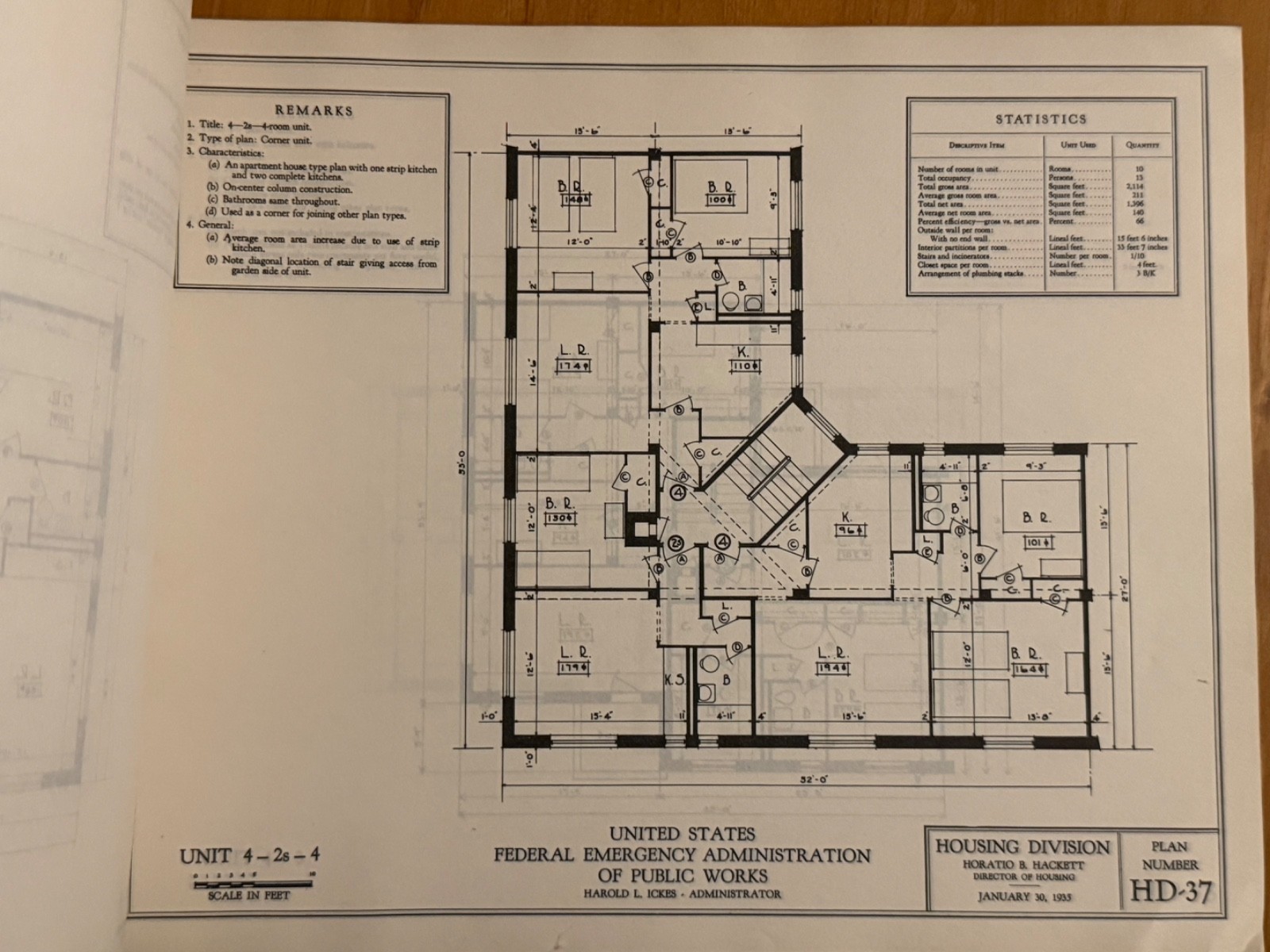 1935 PWA Housing Division Unit Plans Low Rent Housing Architecture Portfolio