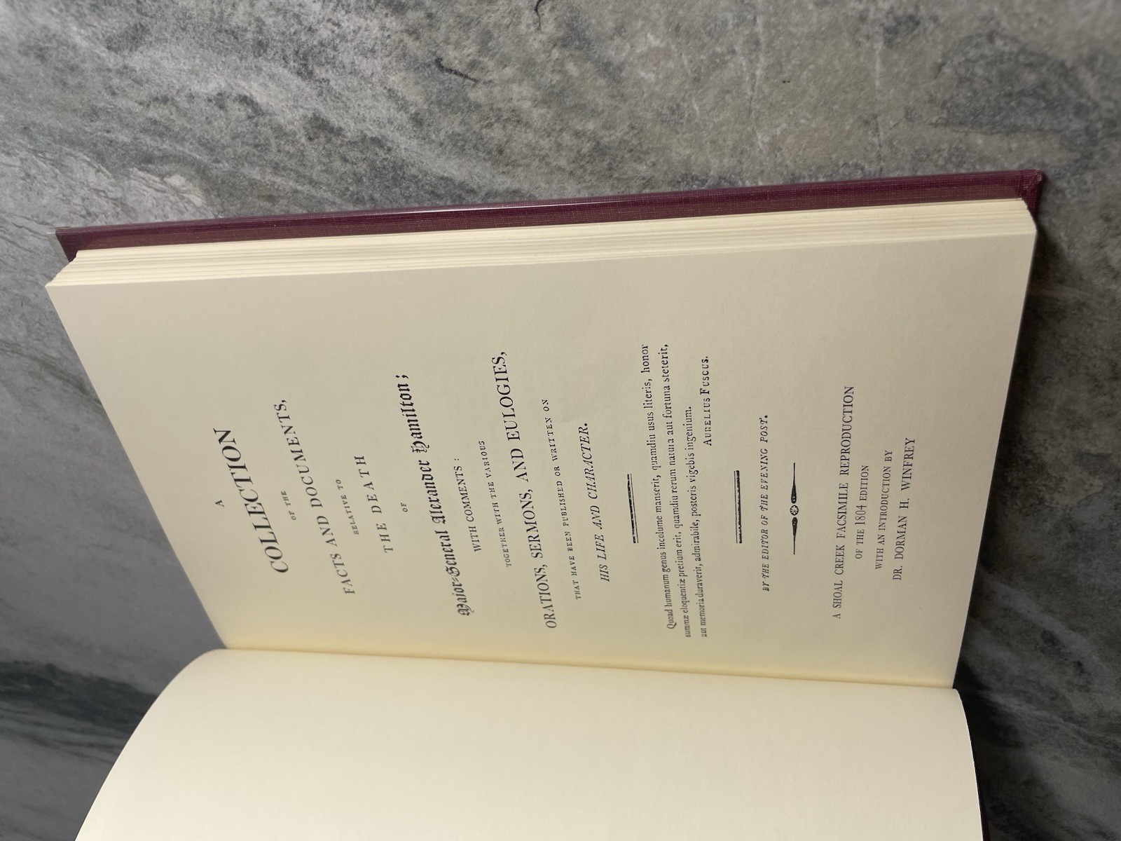 Collection of Facts & Documents related to Major General Alexander Hamilton 1972