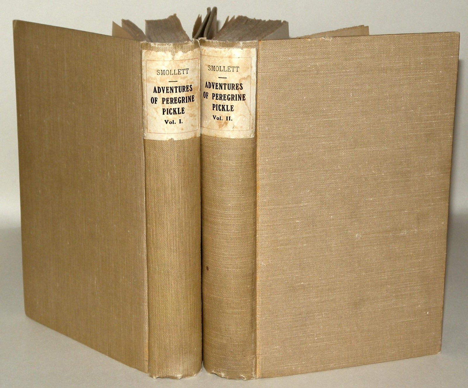 The Adventures Of Peregrine Pickle, Tobias Smollett, 2 Vol Set, Hutchinson Co