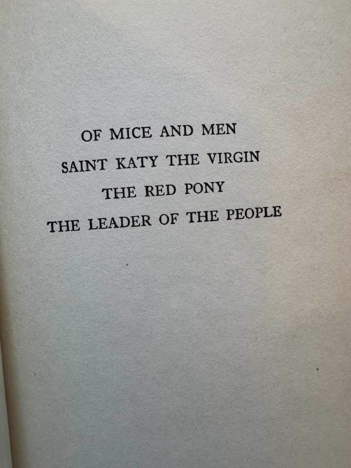3 Vintage John Steinbeck Books = 16 Short Stories Collier Tortilla Cannery Mice