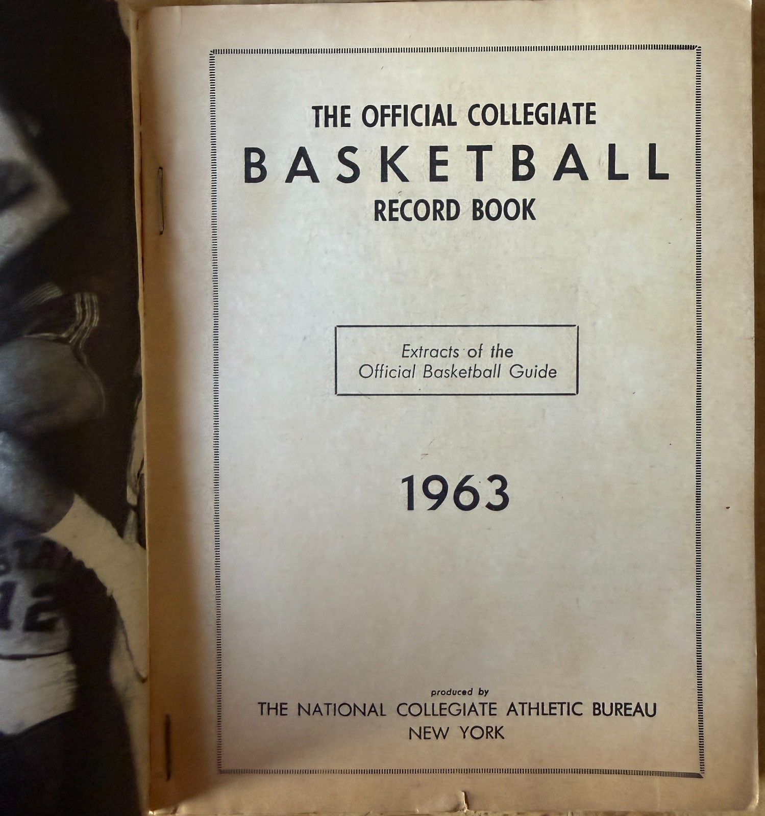 Vintage 1963 Official Collegiate Basketball Record Book Jerry West of Ohio State
