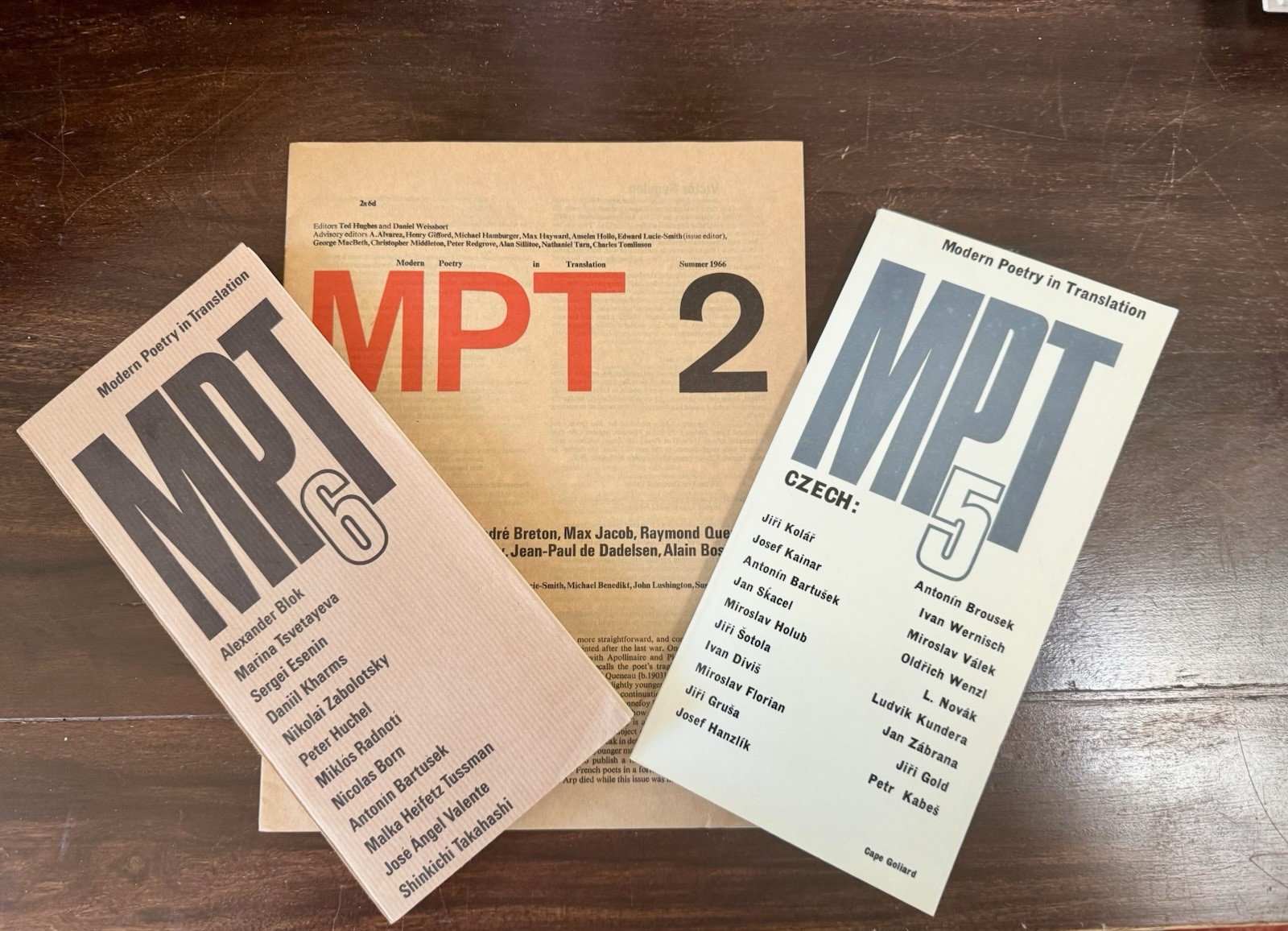 Modern Poetry in Translation MPT 2 5 6 Cape Goliard Press 1966 1970 Set