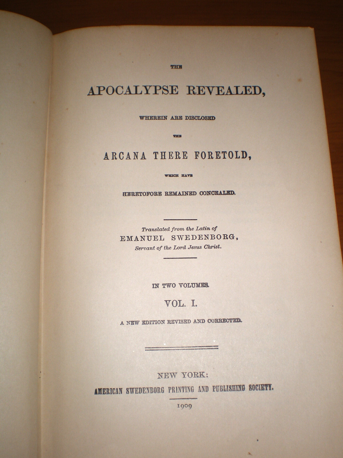 Vintage 1909 APOCALYPSE REVEALED Arcana Foretold by Swedenborg 2 Volume Set HC