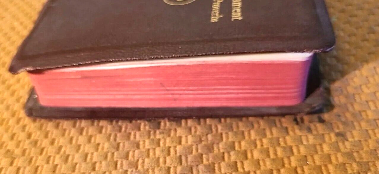 VTG 1952 THE NEW TESTAMENT KJV w/ Psalms & Proverbs Gideon’s Leatherette Pocket
