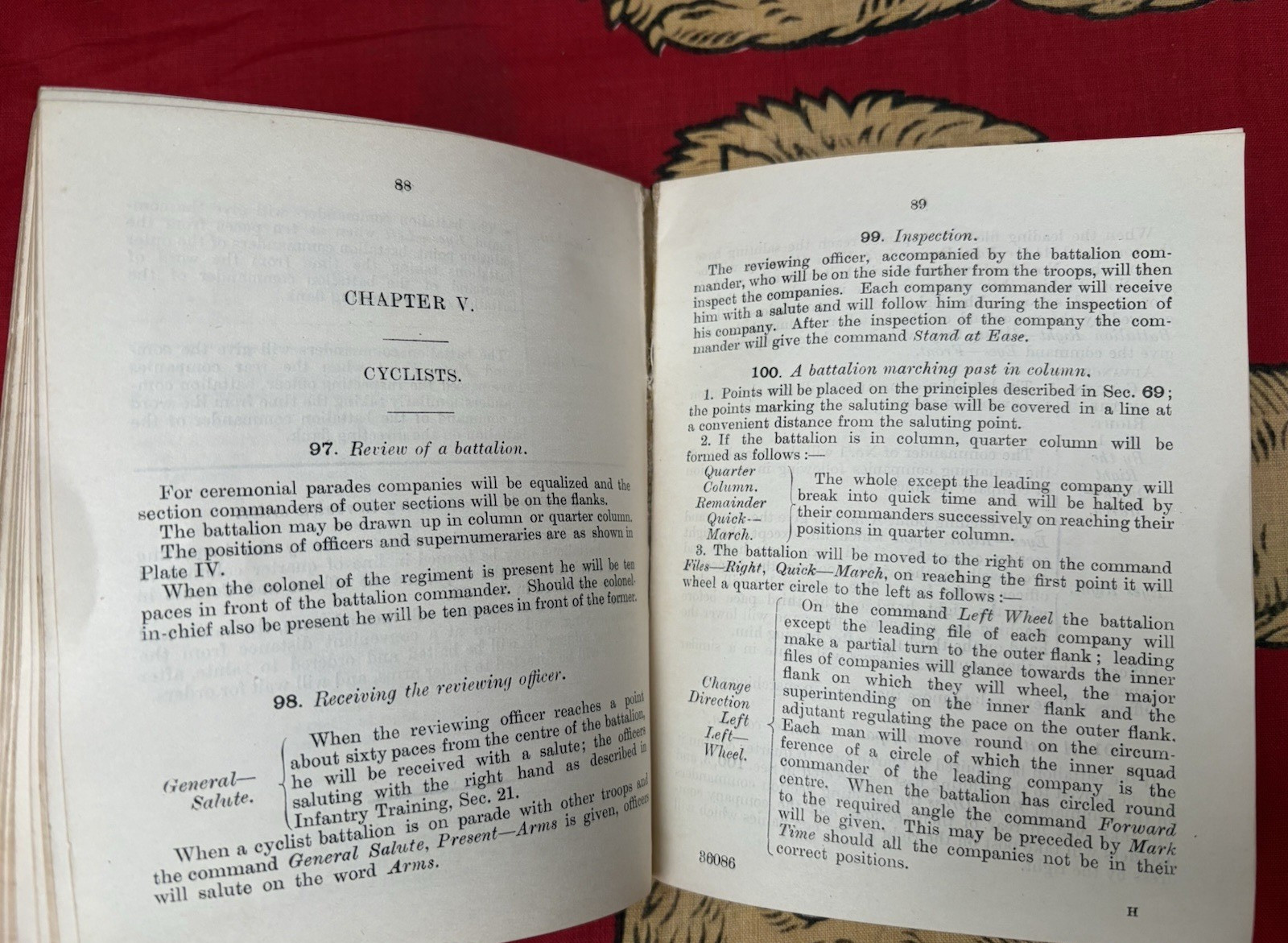 Ceremonial Army Regiment Instructions 1912 HMSO, 3rd Highland Greenock Howitzers