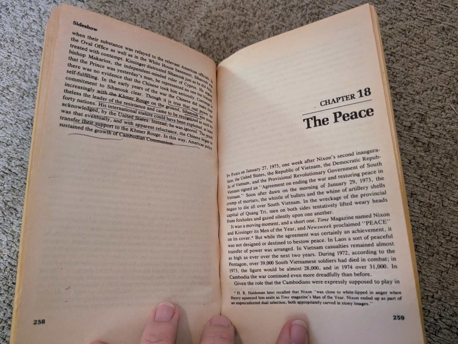 SIDESHOW: By William Shawcross VINTAGE PAPERBACK 1979 Investigation Nixon Etc