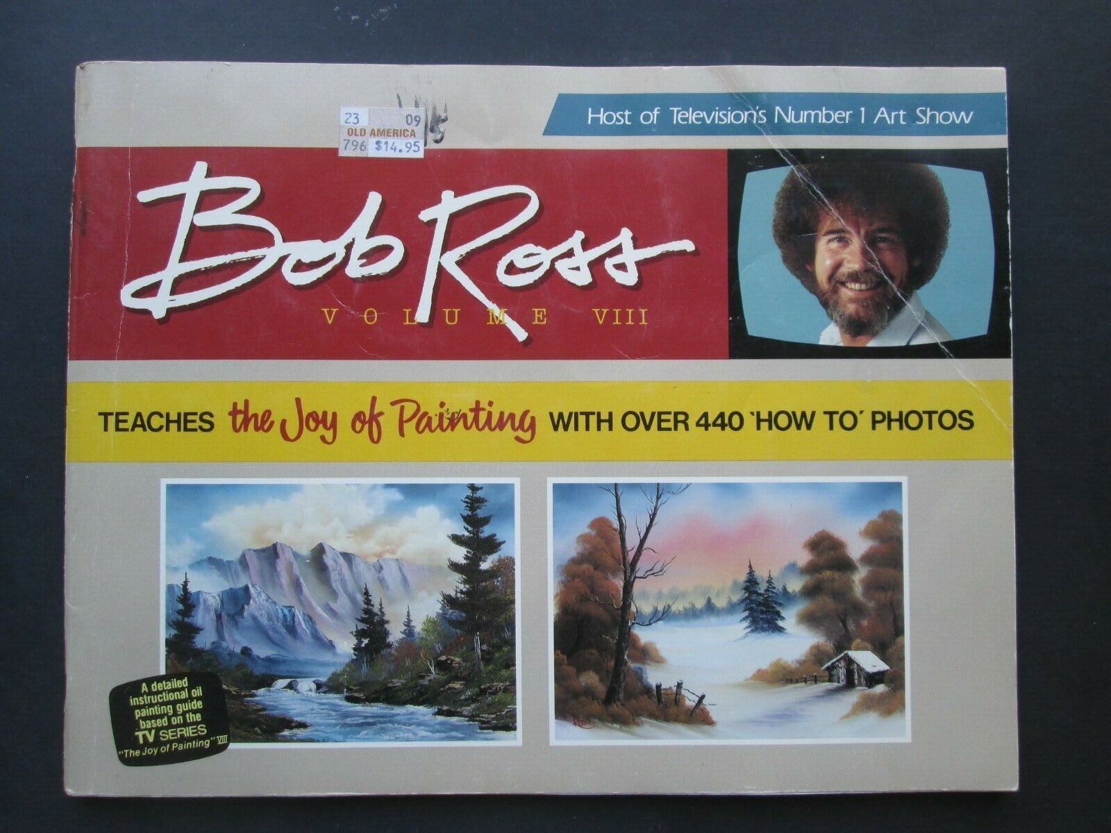 BOB ROSS Teaches the Joy of Painting VOLUME VIII 1986 Paperback Book VOL. 8